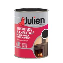Peinture spéciale tuyauterie et chauffage mat Noir mat 0,25L - JULIEN