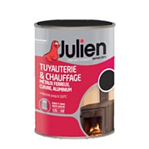 Peinture spéciale tuyauterie et chauffage mat Noir mat 0,25L - JULIEN