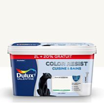 Peinture Cuisine&Bain Color Resist Blanc Satin 2L+20% - DULUX VALENTINE
