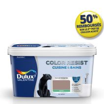 Peinture Pièces Humides Color Resist Cuisine & Bains Taupe Satin 2L - DULUX VALENTINE