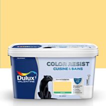 Peinture Pièces Humides Color Resist Cuisine & Bains Jaune Frais Satin 2L - DULUX VALENTINE
