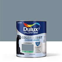 Peinture Pièces humides Color Resist Cuisine & Bains Bleu Gris Satin 0,75L - DULUX VALENTINE