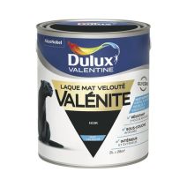 Peinture Valénite velouté mat 2L noir DULUX VALENTINE
