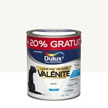 Peinture Laque Bois Fer Valénite Blanc Mat 2L+20% - DULUX VALENTINE