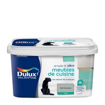 Peinture De Rénovation Dulux Valentine Simple & Deco Meubles De Cuisine Satin Vert Amande 2 L
