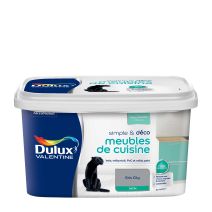 Peinture De Rénovation Dulux Valentine Simple & Deco Meubles De Cuisine Satin Gris City 2 L