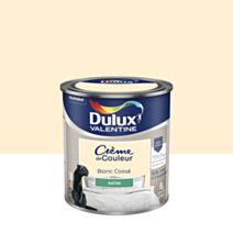 Peinture murs et boiseries Crème de Couleur Satin Blanc Cassé 0,5L - DULUX VALENTINE