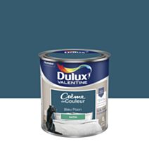 Peinture murs et boiseries Crème de Couleur Satin Bleu Paon 0,5L - DULUX VALENTINE