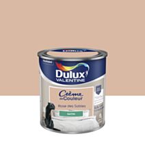 Peinture murs et boiseries Crème de Couleur Satin Rose des Sables 0,5L - DULUX VALENTINE