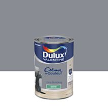 Peinture murs et boiseries Crème de Couleur Satin Gris Building 1,25L - DULUX VALENTINE