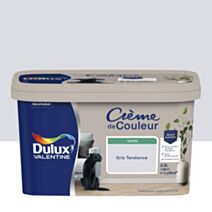 Peinture murs et boiseries Crème de Couleur Satin Gris Tendance 2,5L - DULUX VALENTINE