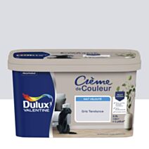 Peinture murs et boiseries Crème de Couleur Mat Gris Tendance 2,5L - DULUX VALENTINE