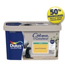 Peinture Crème de couleur satin jaune printemps 2,5L - DULUX VALENTINE