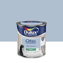Peinture murs et boiseries Crème de Couleur Satin Bleu Horizon 0,5L - DULUX VALENTINE