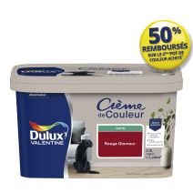 Peinture Crème de couleur satin rouge glamour 2,5L - DULUX VALENTINE