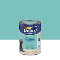 Peinture murs et boiseries Crème de Couleur Satin Vert Jade 1,25L - DULUX VALENTINE