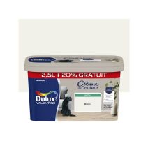 Peinture Crème de couleur Blanc Satin 2,5L+20% - DULUX VALENTINE