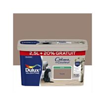 Peinture Crème de couleur satin taupe 2,5L + 20% gratuits - DULUX VALENTINE