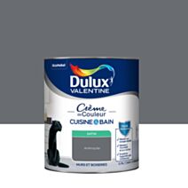 Peinture Crème de Couleur Cuisine et Bain Satin Anthracite 0,75L - DULUX VALENTINE