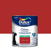 Peinture Crème de Couleur Cuisine et Bain Satin Rouge Industriel 0,75L - DULUX VALENTINE