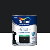 Peinture Crème de Couleur Cuisine et Bain Satin Noir 0,75L - DULUX VALENTINE
