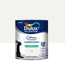Peinture Crème de Couleur Cuisine et Bain Satin Blanc 0,75L - DULUX VALENTINE