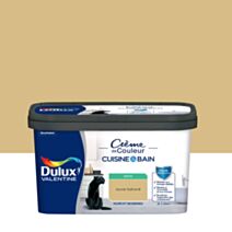 Peinture Crème de Couleur Cuisine et Bain Satin Jaune Safrane 2L - DULUX VALENTINE