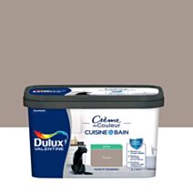 Peinture Crème de Couleur Cuisine et Bain Satin Taupe 2L - DULUX VALENTINE