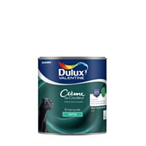 Peinture Crème de Couleur Biosourcé satin Emeraude 0,5L - DULUX VALENTINE