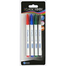 4 Feutres Effaçables À Sec, 4 Couleurs Assorties, Pointe Ogive 3mm