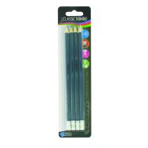 4 crayons graphite HB Classic + bout gomme - ULMANN 