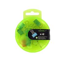 12 pinces clip bureau + boite - ULMANN