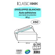 50 enveloppes DL blanche - ULMANN