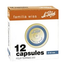 12 Capsules Familia Wiss Ø82mm Bleu - LE PARFAIT