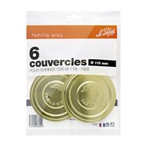 6 Couvercles 110mm Familia Wiss - LE PARFAIT