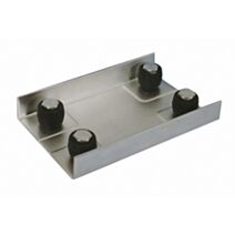 Plaque de guidage portail coulissant 4 galets nylon