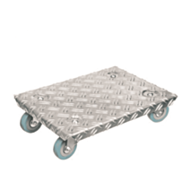 Plateau de manutention à roulettes L. 30 x l. 40 cm. Charge maxi 150 kg