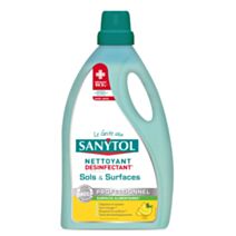 Sanytol pro désinfectant sols surfaces citron 5l