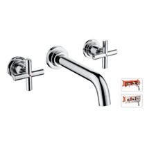 Mélangeur lavabo wall + boitier chrome  - ROUSSEAU