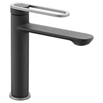Mitigeur lavabo taïno noir gris