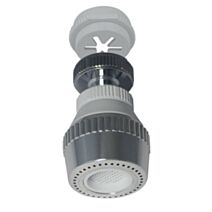 Aérateur chromé à rotule F22/100 + Adapteur M24/100