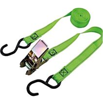 1 sangle cliquet avec crochets + 1 sangle 5 m x 25 mm