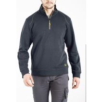 Sweat manches longues gris foncé s halfzip