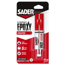 Colle Bi-composant Epoxy Rapide seringue 25ml - SADER
