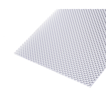 Verre synthétique 2,5mm translucide L.1xL.1m Pointe de diamant