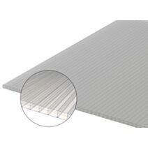 Plaque polycarbonate alvéolaire 16mm triple paroi clair 300x98cm