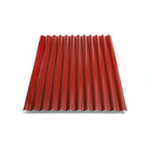 Plaque laquée nervurée réversible rouge mat/noir mat 0,40mm 200x91cm