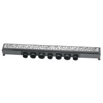 Caniveau pour douche à l'italienne express'eau 800 mm, grille "gouttes d'eau" - WIRQUIN