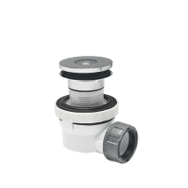 Ensemble bonde + siphon lavabo XS Pure gain de place, pour vasque avec trop-plein intégré - WIRQUIN
