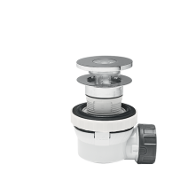 Ensemble bonde + siphon XS Pure gain de place, à écoulement libre pour lavabo ou vasque sans trop-plein - WIRQUIN